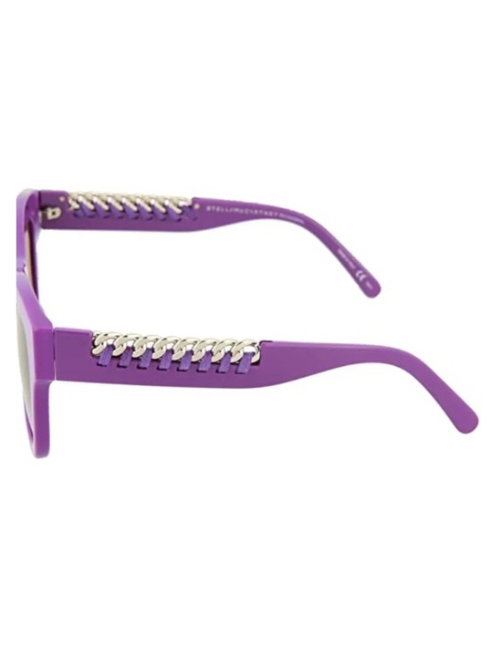 Stella McCartney NEW Purple Acetate Sunglasses Silver Chain Detail  w/ Case main image 4